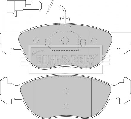 BORG & BECK Комплект тормозных колодок, дисковый тормоз BBP1576